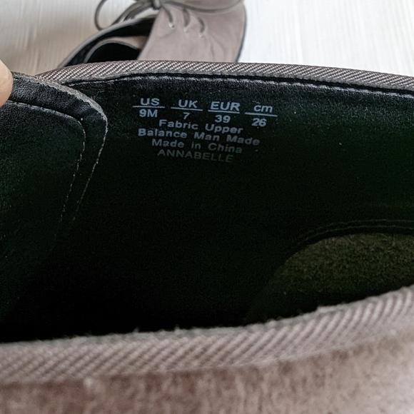 FRANCO SARTO Annabelle gray suede oxford wedge ankle booties - Picture 6 of 12